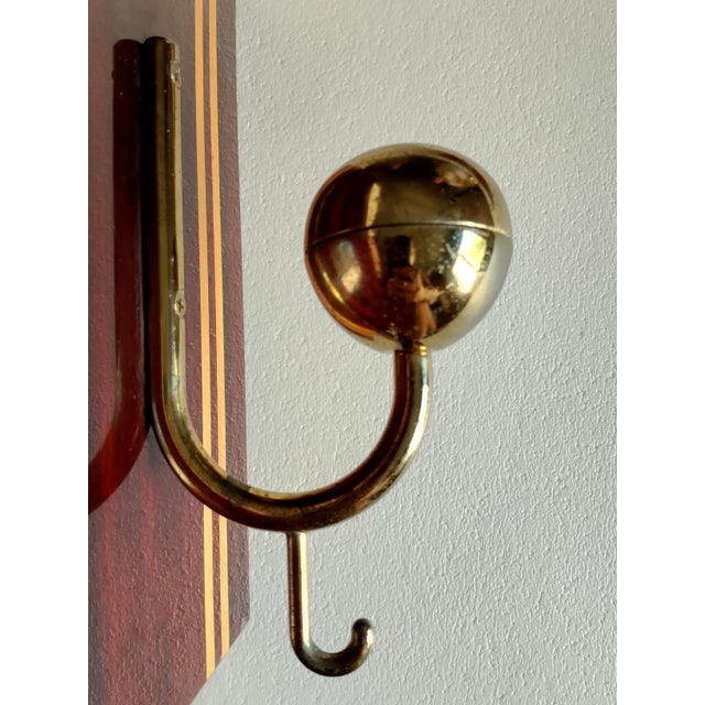 Wood Mid-Century Modern Italian Coat Hangers, 1970s, Set of 2 For Sale - Image 7 of 16