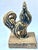 1920s Arts & Crafts Rookwood Blue Over Tan Rooster Paperweight For Sale - Image 5 of 6