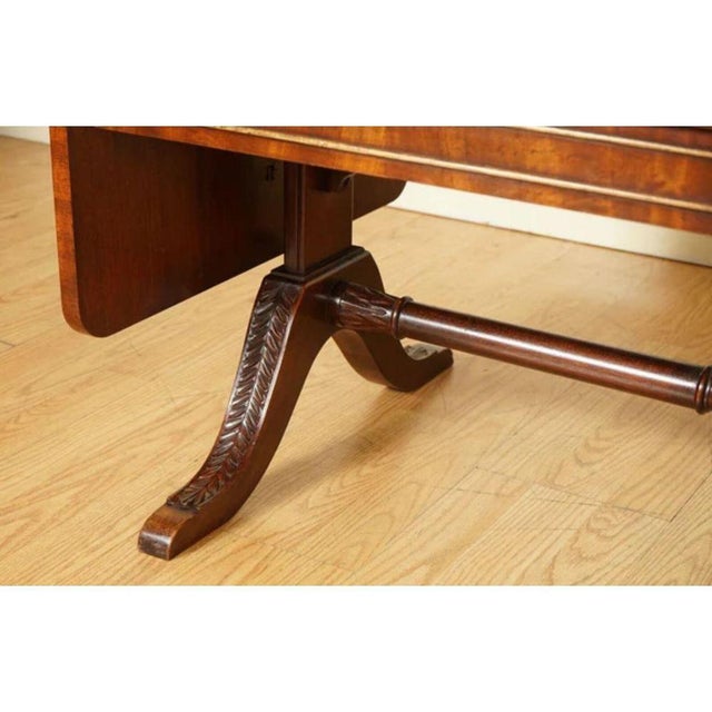 Vintage Extendable Coffee Table with Leather Top and Carved Legs from Bevan-Funnell For Sale - Image 9 of 12