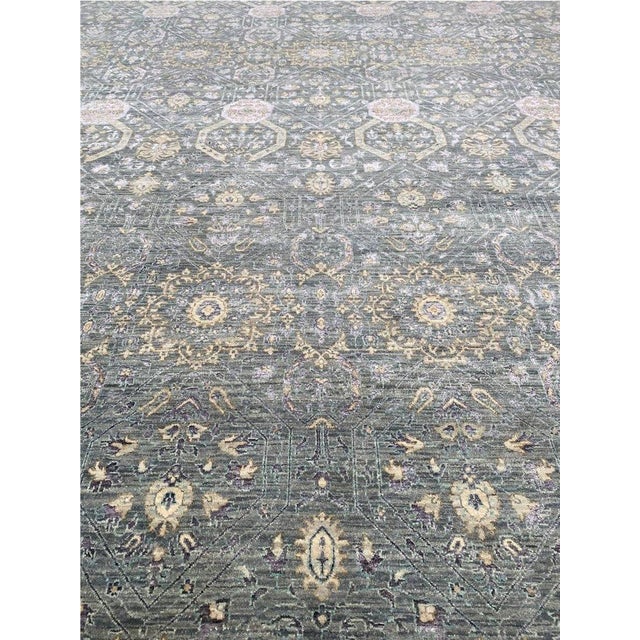 Gray Handwoven Transitional Area Rug 10x14 For Sale - Image 8 of 12