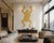 Floor to ceiling oversized pop art wall sculpture made in 1990s. Laser cut 5 mm plywood. Approx. 4 X 8 feet. Painted light...