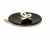 Onyx Enamel 14k Yellow Gold Butterfly Oval Charm Pendant For Sale - Image 4 of 5