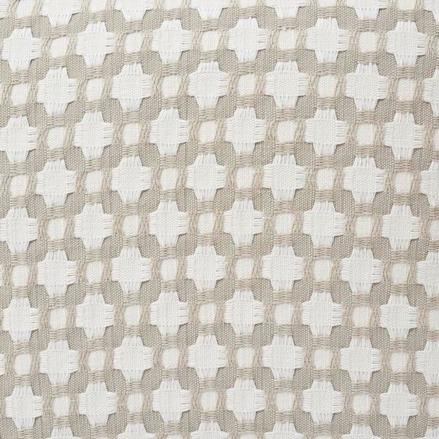 Schumacher Schumacher X Celerie Kemble Betwixt 20" Pillow in Stone & White For Sale - Image 4 of 5