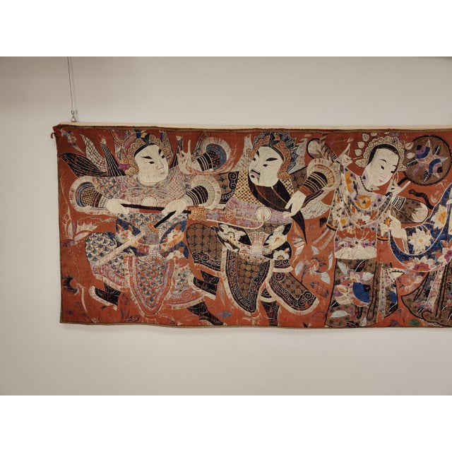 Chinese tapestry made at the end of the 19th century, most likely from the late Qing period. It is a form of textile art...