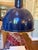 NEW IN BOX! Melrose Pendant Light in navy blue aluminum with a glass diffuser. Fixture is trimmed in warm brass and...