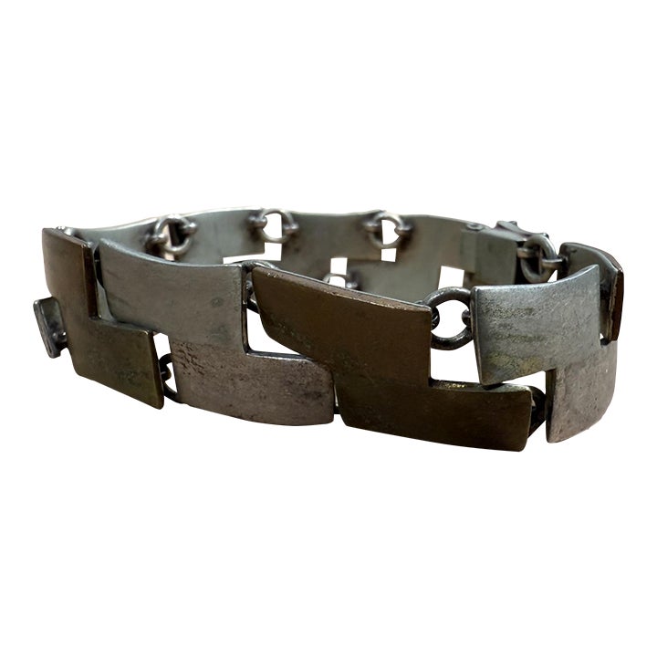 1950s JHP Metales Casados Chain Link Bracelet Taxco Mexico
