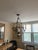 Victorian Vintage Ornate Brass Chandelier / Hanging Light Fixture For Sale - Image 3 of 3
