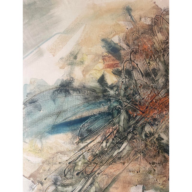 Paint Alice Berger Hammerschlag "Three Levels" Painting, Circa 1961 For Sale - Image 7 of 11