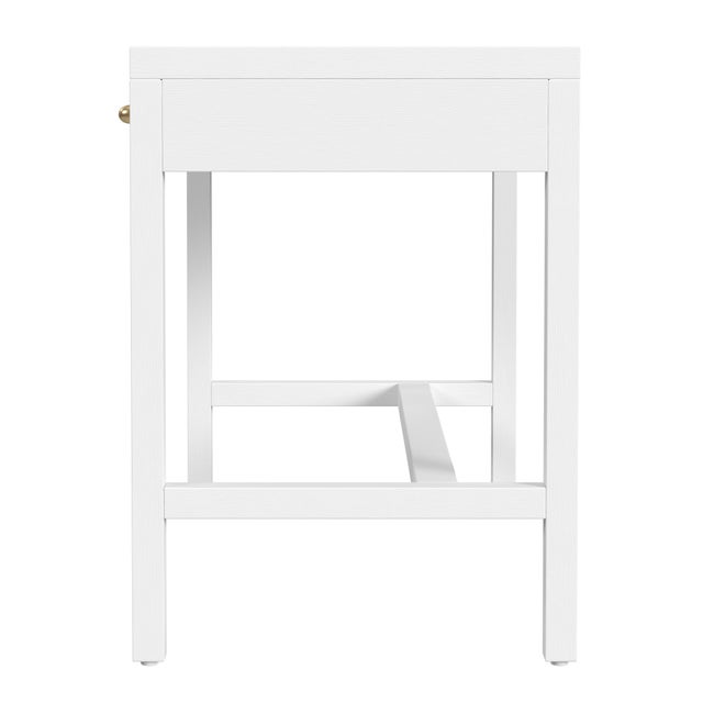 2020s Nora 40 in. W Rectangular Wood 2 Drawer Writing Desk, White For Sale - Image 5 of 8