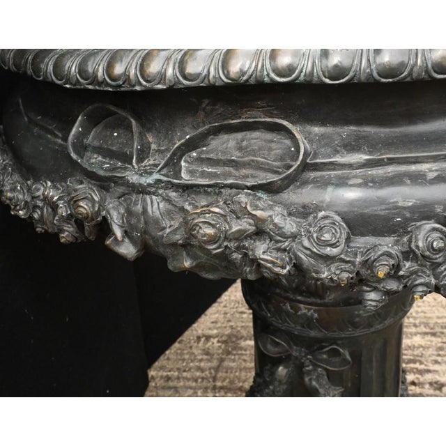 Large Classical Italian Bronze Bird Fountain Statue For Sale - Image 4 of 18