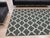 2020s 9x12 Green Flat Weave Wool Lattice Trellis Geometric Modern Carpet Rug For Sale - Image 5 of 6