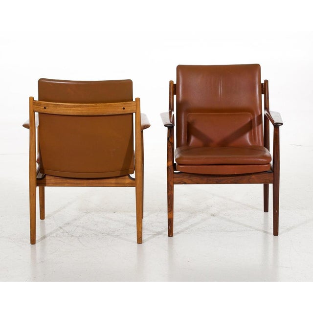 Animal Skin Set of Danish Armchairs, 1960s For Sale - Image 7 of 8