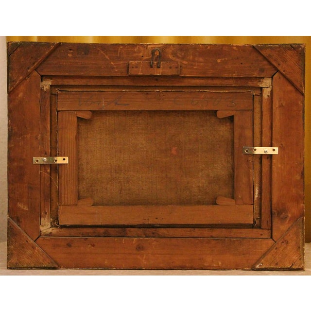 Romantic Rhine Landscape with Figures, 1800s, Oil on Canvas, Framed For Sale - Image 10 of 11