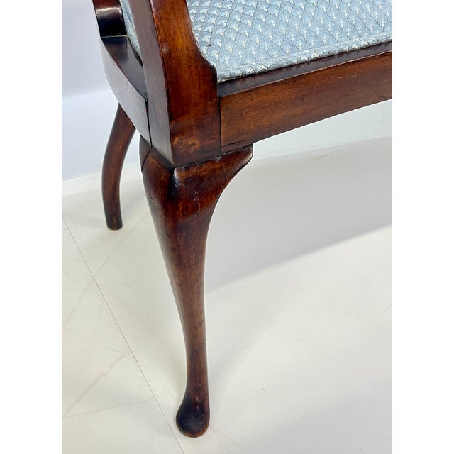 Antique Classical Mahogany Lyre-Back Settee For Sale - Image 4 of 16
