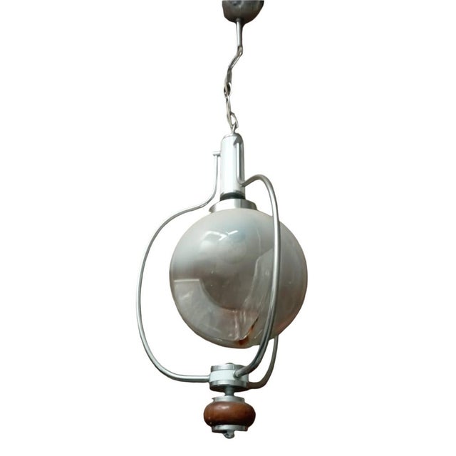 Space Age Suspension Lamp attributed to Mazzega, 1970s For Sale - Image 6 of 7