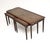 Hollywood Regency Antique Mahogany Leather Top Nesting Coffee Table, 1930, Set of 3 For Sale - Image 3 of 11