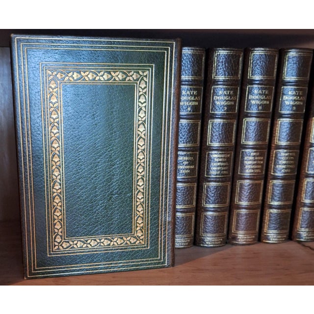 Green 1910s Writings of Kate Douglas Wiggin 10/500 Signed Full Leather Bindings Autograph Edition - Set of 10 For Sale - Image 8 of 8