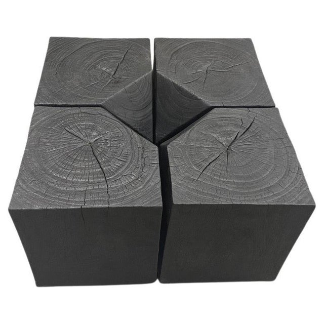 Modular faceted reclaimed suar wood coffee table. Charred, sanded and sealed revealing the beautiful wood grain. We have a...