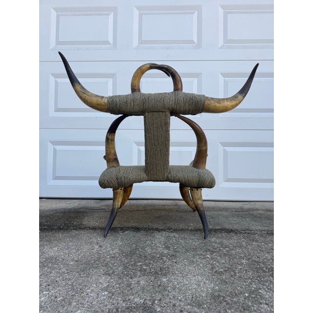 Vintage Argentine Steer Horn Children’s Chair For Sale - Image 9 of 12