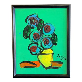 Expressionist Floral Study, Peter Robert Keil 1970 For Sale