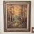 This vintage landscape painting on canvas titled "Autumn in the Forest" showcases an original piece of nature-themed...