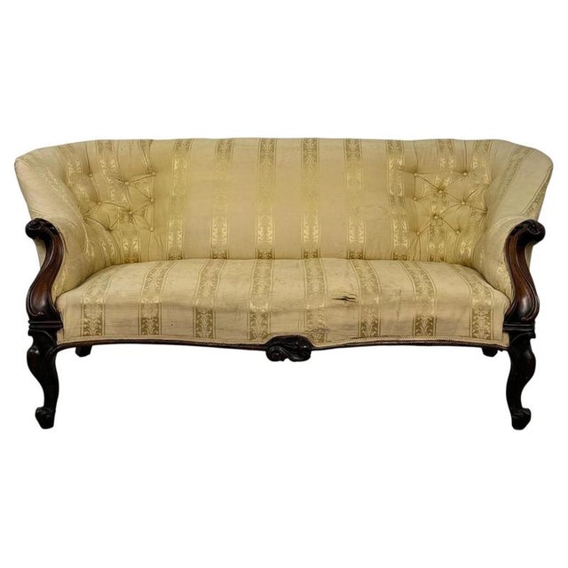 19th Century English Mahogany Settee For Sale - Image 15 of 15