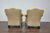 Pair of Vintage French Lounge Chairs with Camelbacks, Rolled Arms, Ebonized Legs For Sale - Image 10 of 12