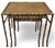 This Vintage Hollywood Regency Faux Tortoiseshell, Faux Bamboo & Faux Cane Metal Nesting Tables — Set of Three constructed...