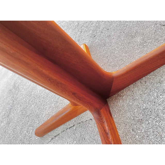 Mid Century Danish Modern Extendable Teak Dining Table | by Sun Cabinet For Sale - Image 13 of 18