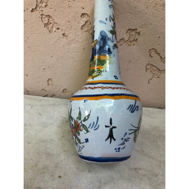 1900 - 1909 C.1900 French Faience Vase Hb Quimper For Sale - Image 5 of 8