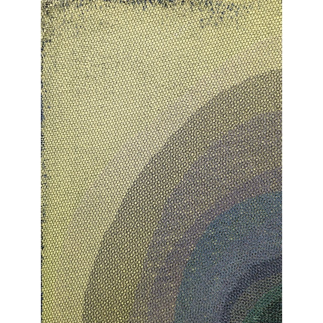 Contemporary Orna Feinstein "Tree Spirit #83" Contemporary Green & Blue Toned Concentric Circle Abstract, 2023 For Sale - Image 3 of 9