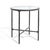 Jessa Metal Round End Table in Black with Glass Top For Sale In Philadelphia - Image 6 of 8