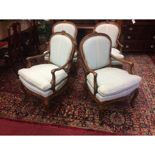 French Country Chairs, Bernhardt Chairs, Country French Chairs, Set of Four For Sale - Image 11 of 11