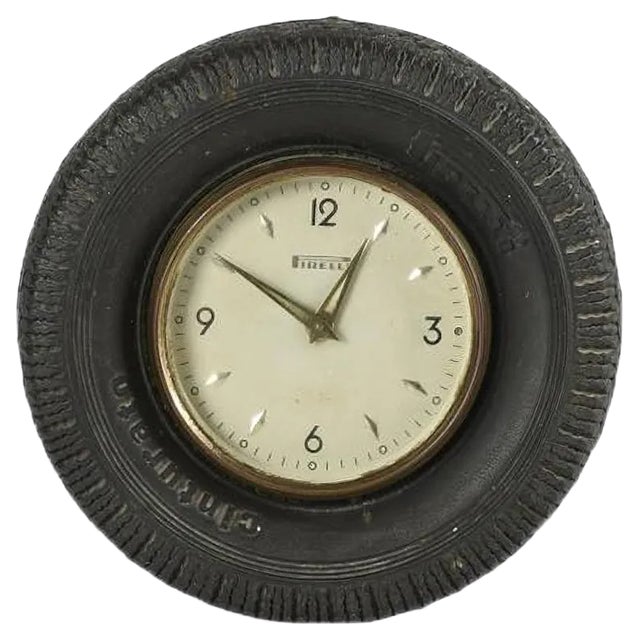 Italian Belted Advertising Clock from Pirelli, 1950s For Sale