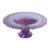 1990s Fire & Light Neodymium Lavender Glass Cake Plate, Signed For Sale