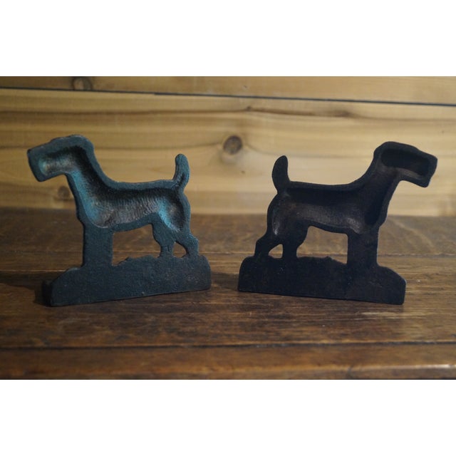 Early 20th Century Early 20th Century Airedale Terrier Bookends - A Pair For Sale - Image 5 of 8