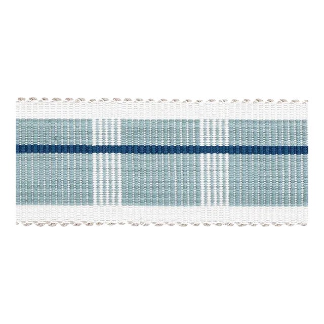 Sample - Schumacher Calcada Tape Medium in Mineral For Sale