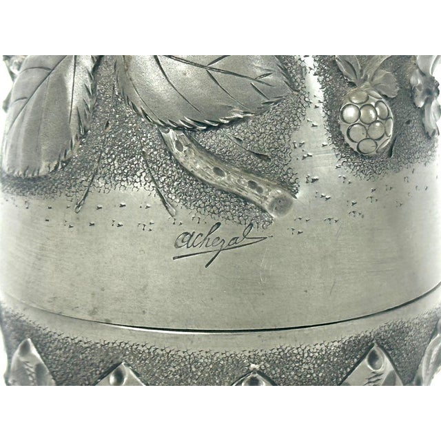 Art Nouveau French Tin Egg Box by Albert Chezal for Etains Dart, 1900s For Sale - Image 9 of 11