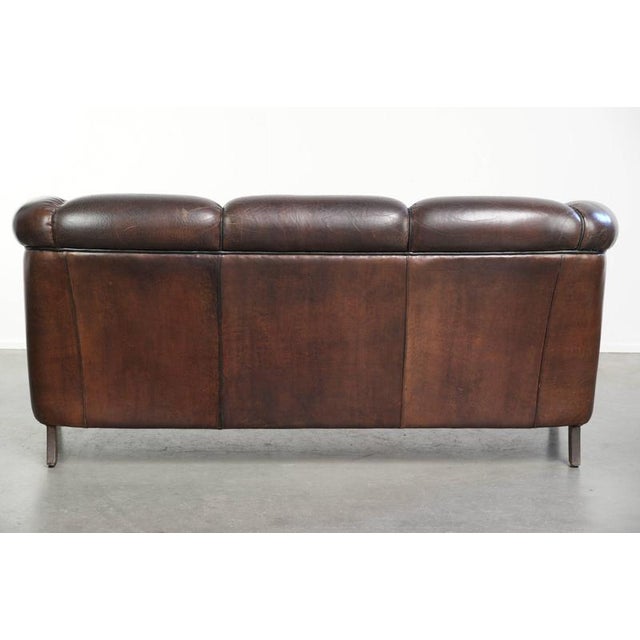 Three-Seater Sofa in Sheepskin Leather For Sale - Image 3 of 15