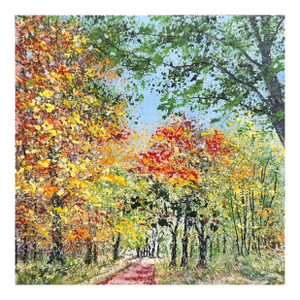 "Country Lane" Contemporary Original Impressionist Style Landscape Painting by Deb Bossert