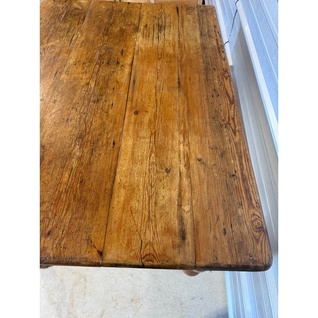 Antique Pine Table With One Drawer From England For Sale - Image 10 of 18