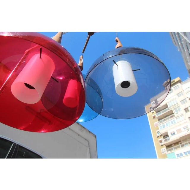 Mid-Century Modern Italian Acrylic Glass Pendant Lamp from Guzzini, 1960s For Sale - Image 6 of 16