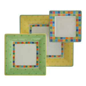 Villeroy & Boch Twist Alea Quadro Square Plate Set Tray Platter – 3 Pieces