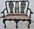 1990s Vintage Chippendale Style Bench Settee Carved Fretwork Black Two Seater Chair For Sale - Image 5 of 13