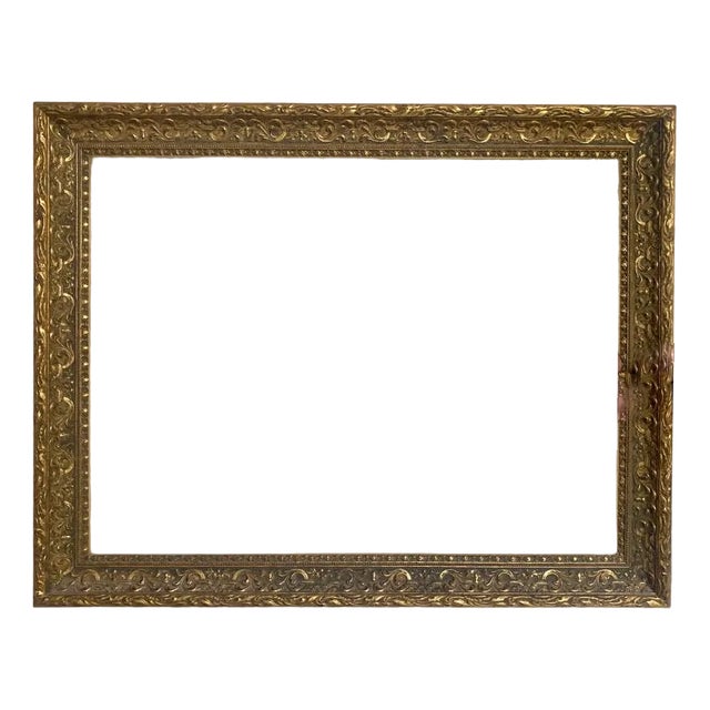 Bohemian Wooden Golden Frame For Sale