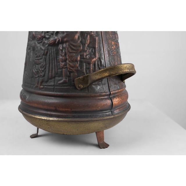 Copper Umbrella Stand with Hammered Relief, 1890s For Sale - Image 9 of 13