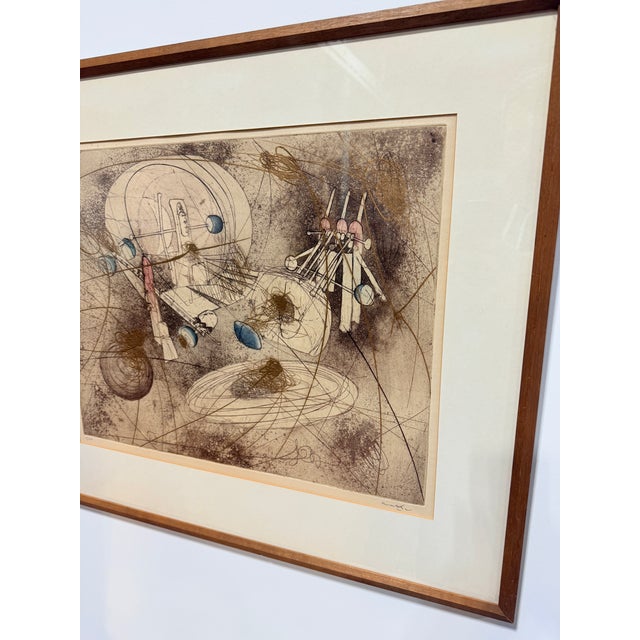 1960s Roberto Matta "Look at the Heart of the World" Circa 1965 Etching 2/50 For Sale - Image 5 of 10
