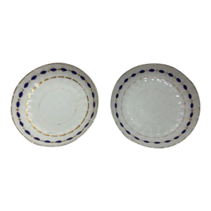18th Century Royal Crown Derby Porcelain Saucer Lot of 2