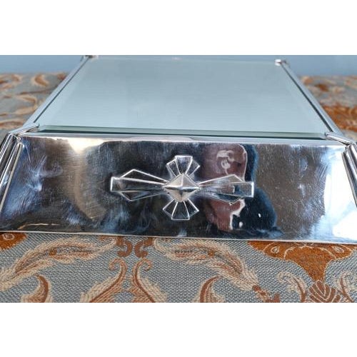 Gold Art Deco Silver Plate Cake Stand, 1920 For Sale - Image 8 of 11