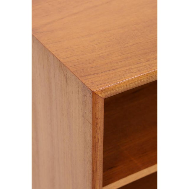 Wood Mid-Century Teak Bookcase with 2 Shelves For Sale - Image 7 of 11
